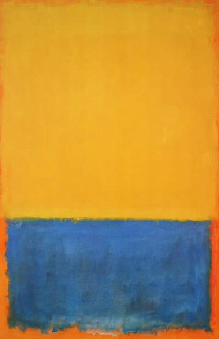 Yellow blue orange 1955 painting - Mark Rothko Yellow blue orange 1955 art painting